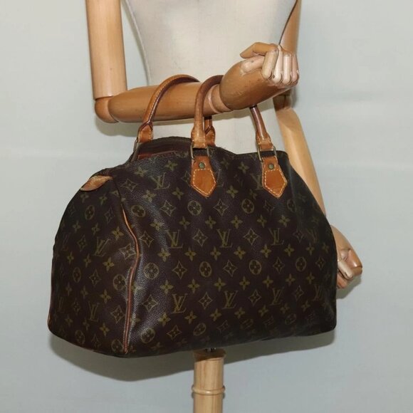 LOUIS VUITTON Monogram Speedy 35 Hand Bag M41524 LV Auth 135839 - Picture 15 of 16